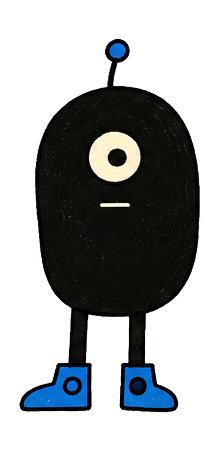 黒い豆型キャラクター